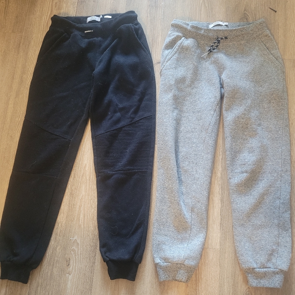 Kids (size 14) Black and Gray Jogger Pants